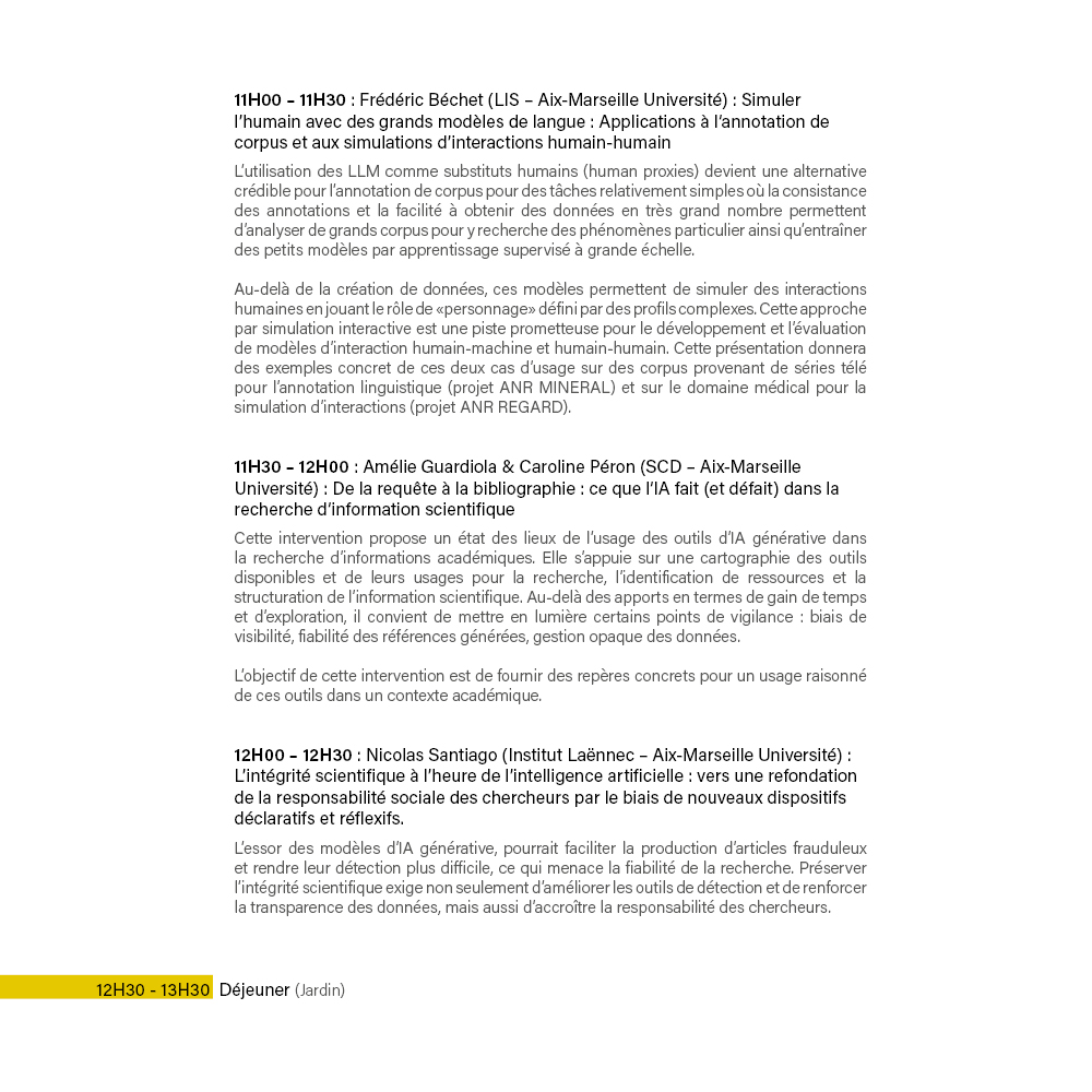 Programme JE IAg 2026 2
